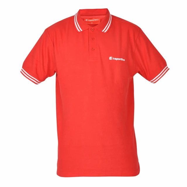 Športové tričko inSPORTline Polo - čierna - červená