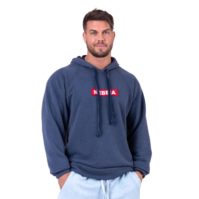 Men’s Hooded Sweatshirt Nebbia Red Label 149 - Dark Blue - Dark Blue