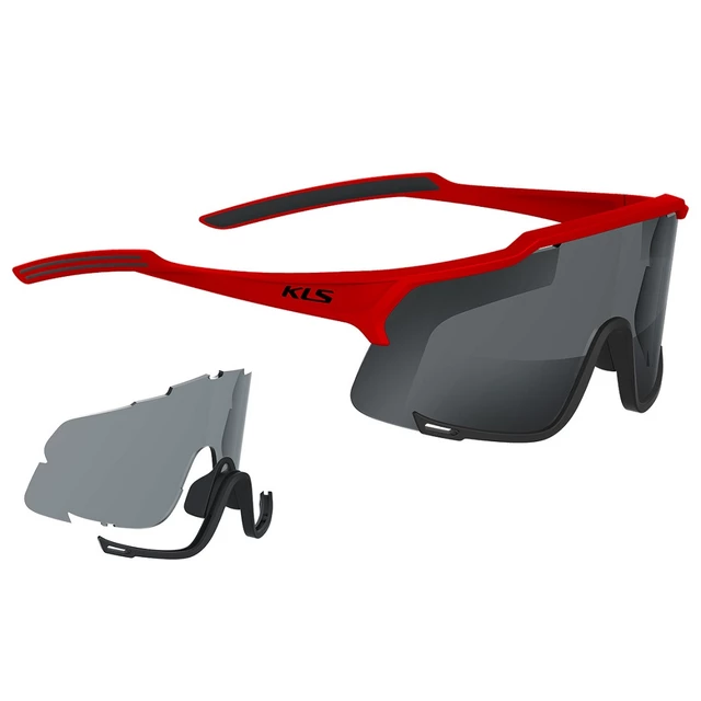 Kerékpáros napszemüveg Kellys Dice - fekete-lime - piros
