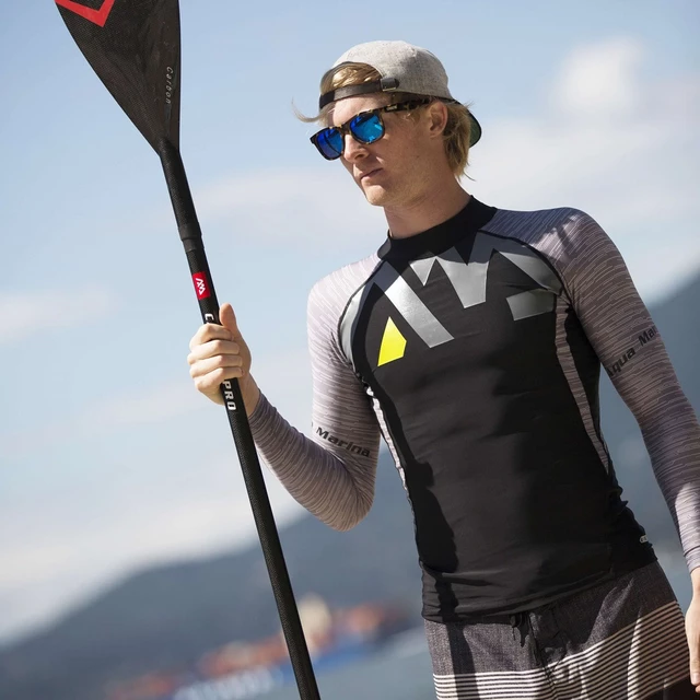 Férfi hosszú ujjú póló vízi sportokhoz Aqua Marina Division - szürke