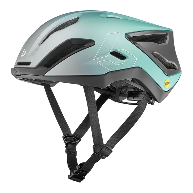 Cycling Helmet Bollé Exo MIPS - Matte & Gloss Black - Green & Grey Metallic