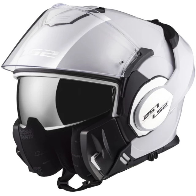 Flip-Up Motorcycle Helmet LS2 FF399 Valiant - Gloss Black