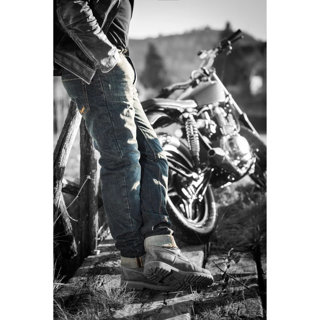 Pánské moto jeansy PMJ Legend Café Racer CE - černá