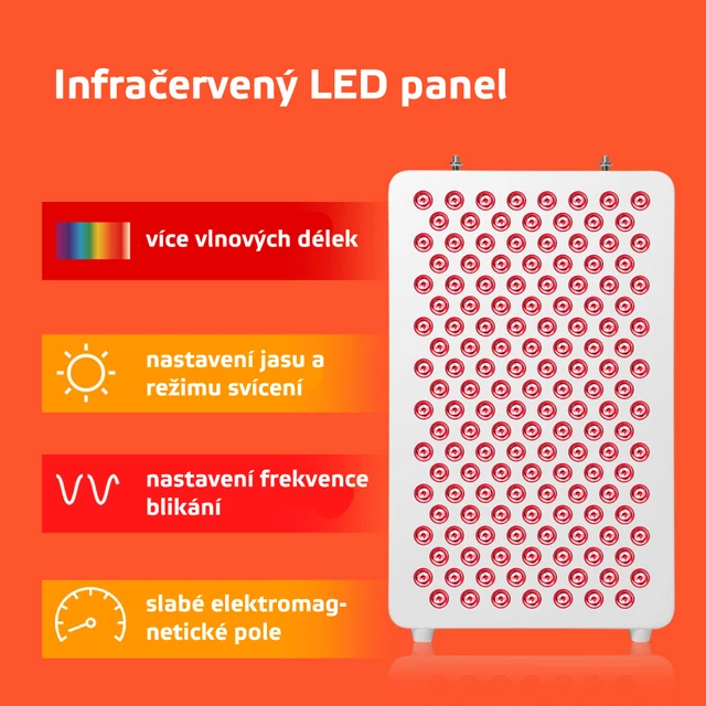 Red LED Light Therapy Panel inSPORTline Katuni - Black