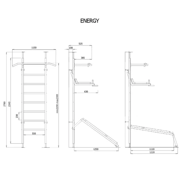 Wall Bars BenchK Energy