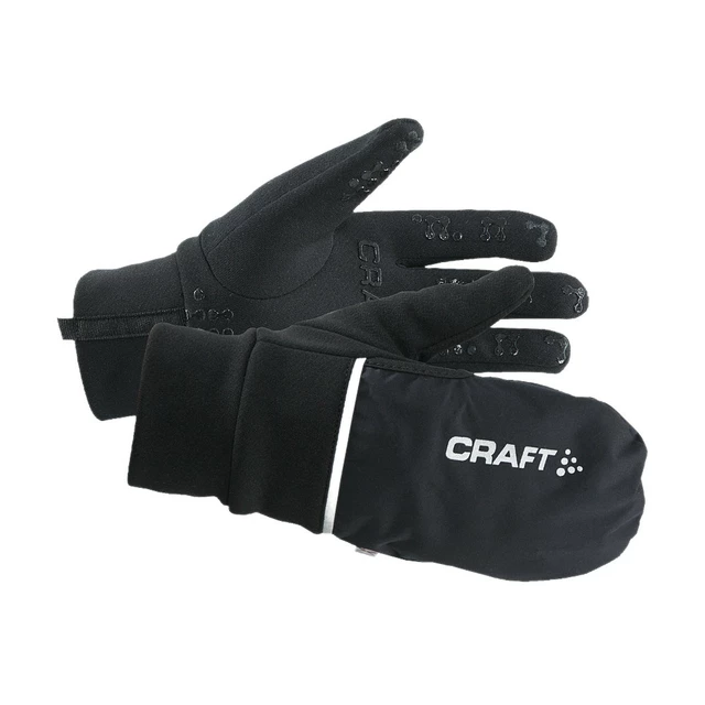 2-in-1 Gloves CRAFT ADV Hybrid Weather - Black-Grey - Black
