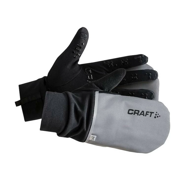 2-in-1 Gloves CRAFT ADV Hybrid Weather - Black - Black-Grey