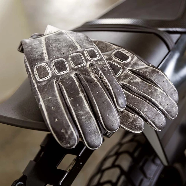 Leather Motorcycle Gloves W-TEC Rifteur