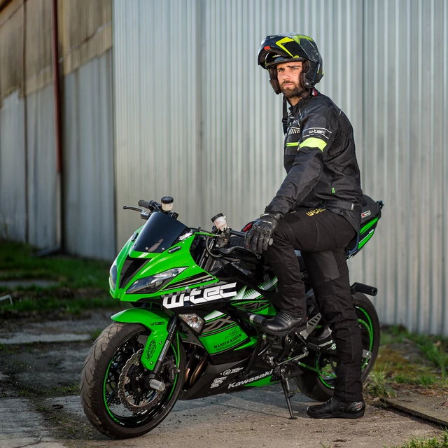 Pánská moto bunda W-TEC Meltsch NF-2301 - 2.jakost - Neon zelená-černá
