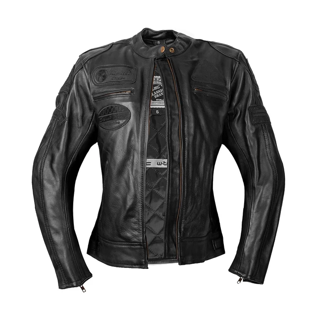 Women’s Leather Motorcycle Jacket W-TEC Urban Noir Lady