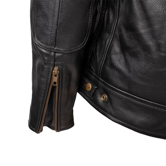 Women’s Leather Motorcycle Jacket W-TEC Urban Noir Lady - Black
