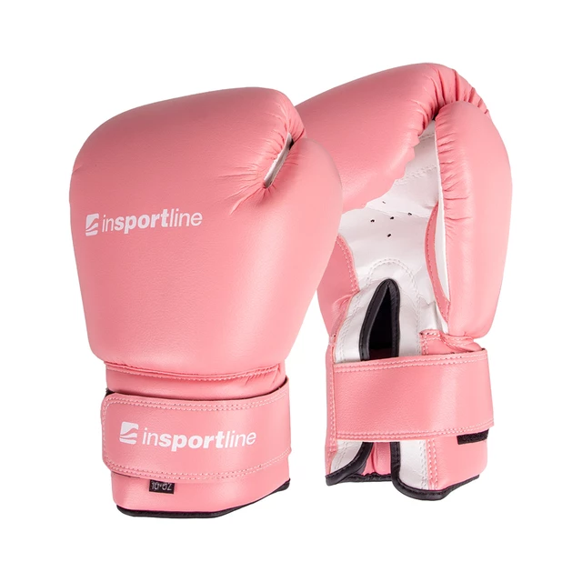 Boxerské rukavice inSPORTline Ravna - ružovo-biela - ružovo-biela