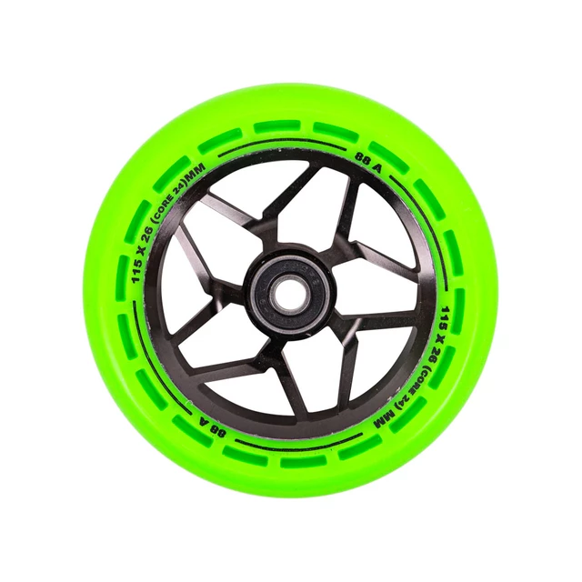 Kolečka LMT L Wheel 115 mm s ABEC 9 ložisky - černo-černá - černo-zelená