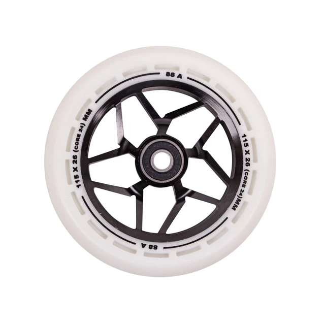 Roller kerék LMT L Wheel 115 mm ABEC 9 csapággyal - fekete-fekete - fekete-fehér