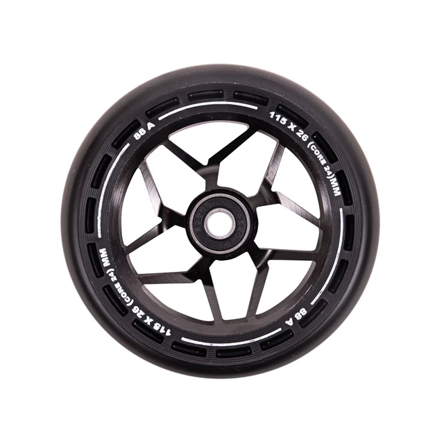 Roller kerék LMT L Wheel 115 mm ABEC 9 csapággyal - fekete-fekete - fekete-fekete