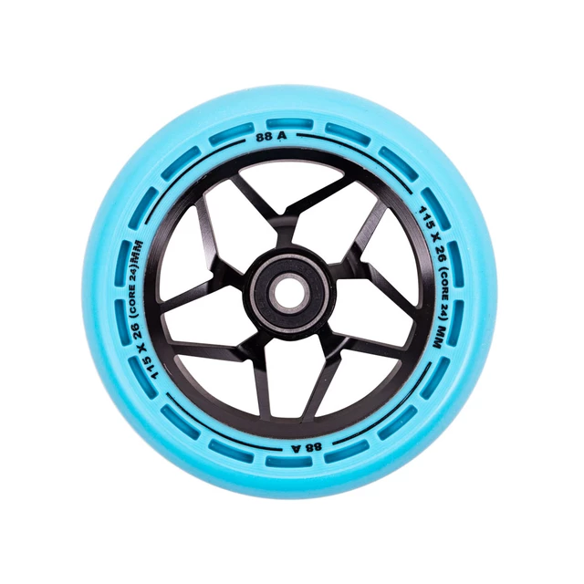 Roller kerék LMT L Wheel 115 mm ABEC 9 csapággyal - fekete-kék - fekete-kék