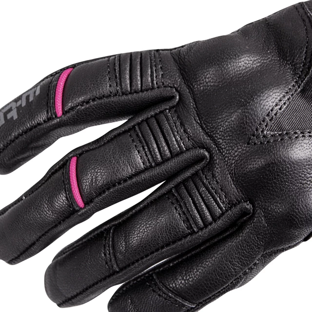 Dámské kožené moto rukavice W-TEC Pocahonta - černo-růžová