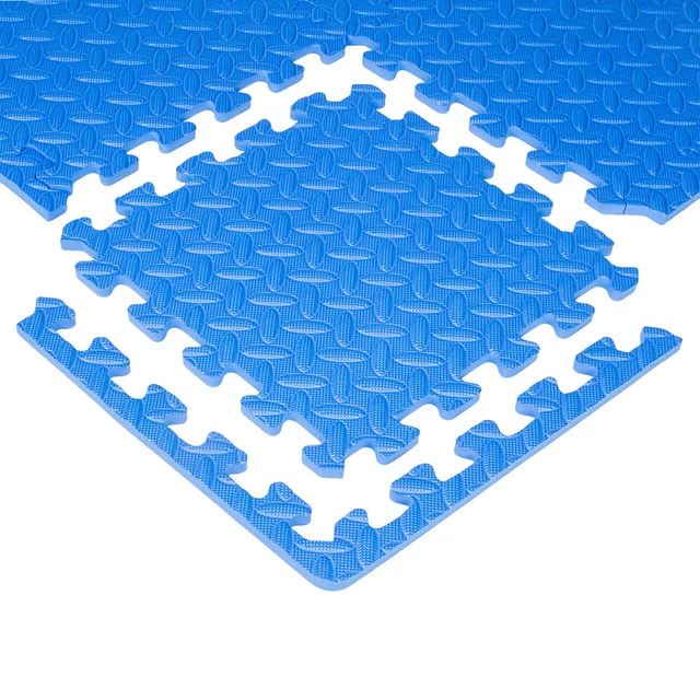 Puzzle podložka inSPORTline Famkin (12 dlaždic, 18 okrajů) - modrá - modrá