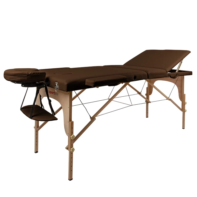 Massage Table inSPORTline Japane 3-Piece Wooden - Brown