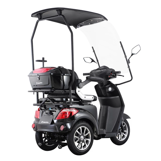 Three-Wheel Electric Scooter inSPORTline Zorica w/ Roof - Black