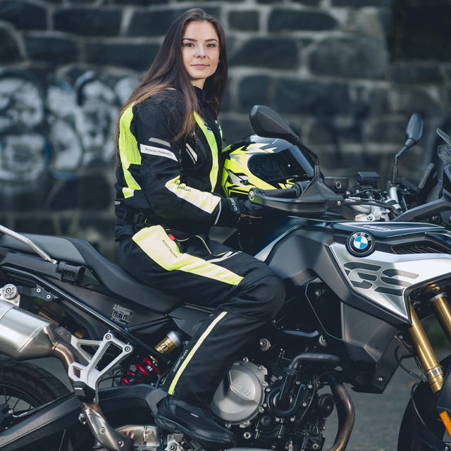 Women’s Motorcycle Jacket W-TEC Brandon Lady - Black-Fluo Yellow