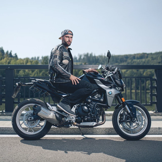 Kožené moto rukavice W-TEC Dahmer - světle hnědá