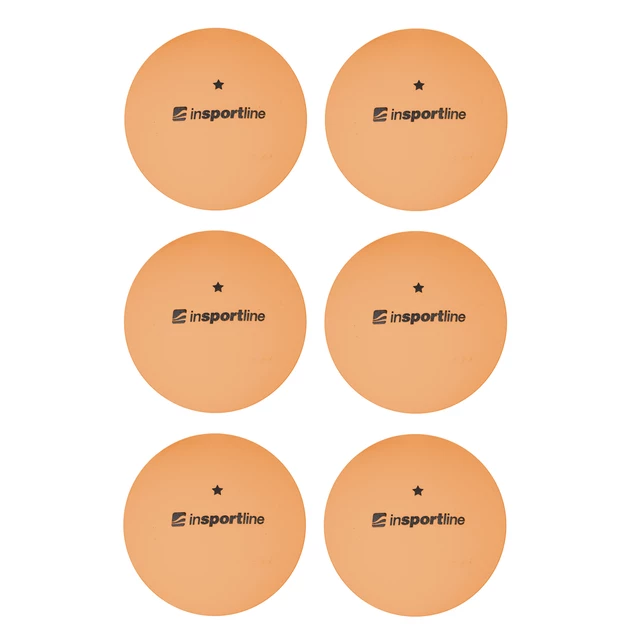Пинг понг топчета inSPORTline Elisenda S1 6ks - бяло - оранжево