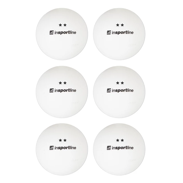 Table Tennis Balls inSPORTline Elisenda S2 – 6 Pcs. - White - White