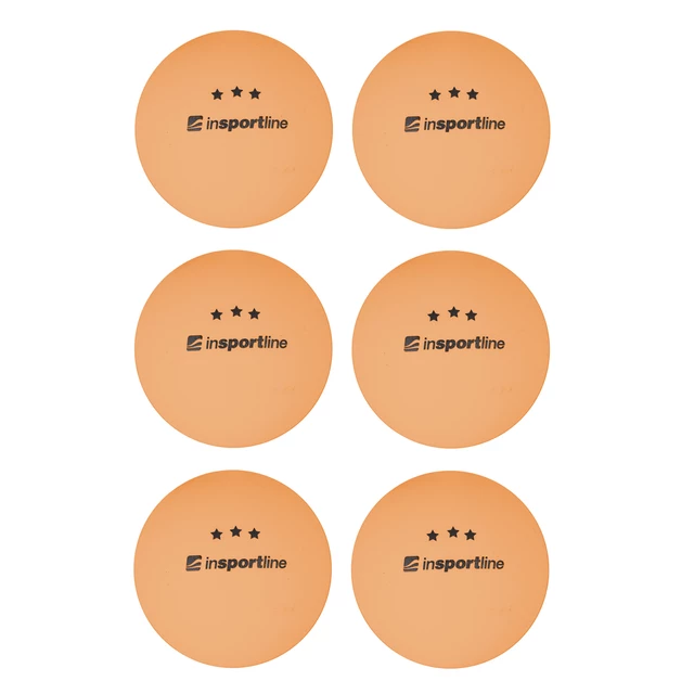 Топчета за тенис на маса inSPORTline Elisenda S3 6ks - бяло - оранжево