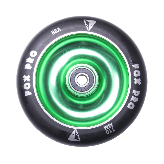 Spare Wheel for Scooter FOX PRO Raw 110 mm - Black-Green II