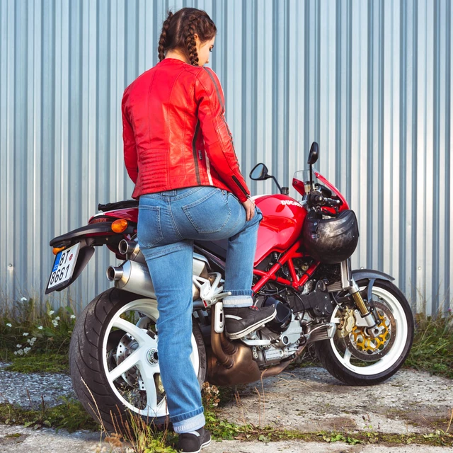Damskie jeansowe spodnie motocyklowe W-TEC Panimali - Niebieski