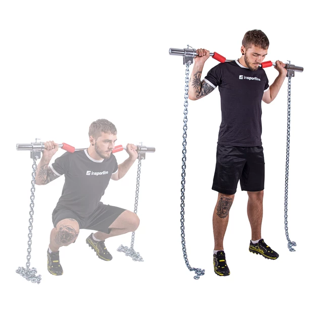 Weight Lifting Chains with Barbell inSPORTline Chainbos Set 2x30kg