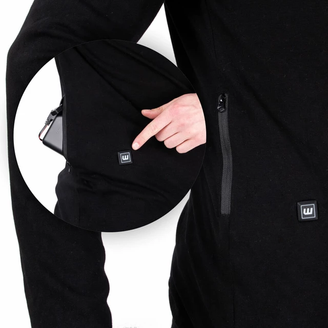 Podgrzewana koszulka męska odzież termoaktywna W-TEC Insulong longsleeve - Czarny