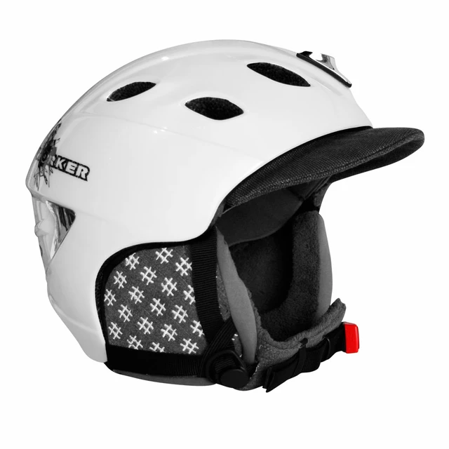 Kask narciarski WORKER Trentino - Biała z  logo - Biała z  logo