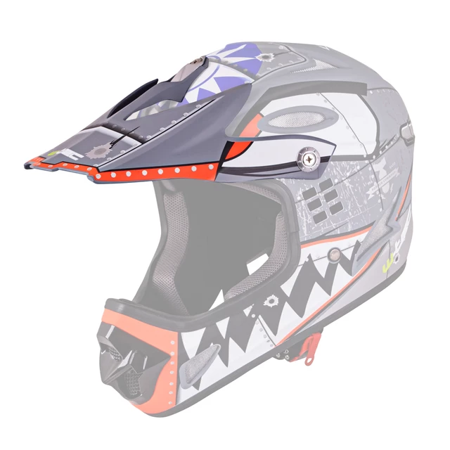 Replacement Peak for W-TEC FS-605 Helmet - Cartoon - Skull Smile