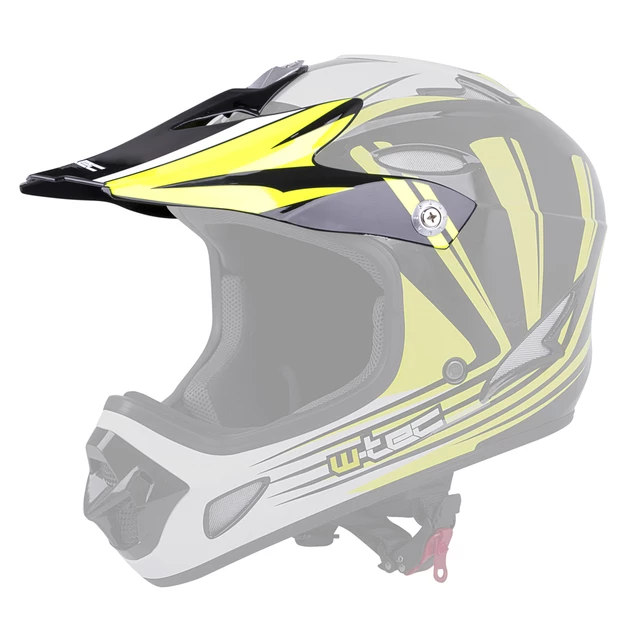 Replacement Peak for W-TEC FS-605 Helmet - Extinction Pink - Yellow Graphic