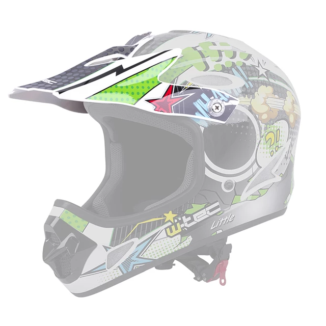 Replacement Peak for W-TEC FS-605 Helmet - Extinction Pink - Cartoon