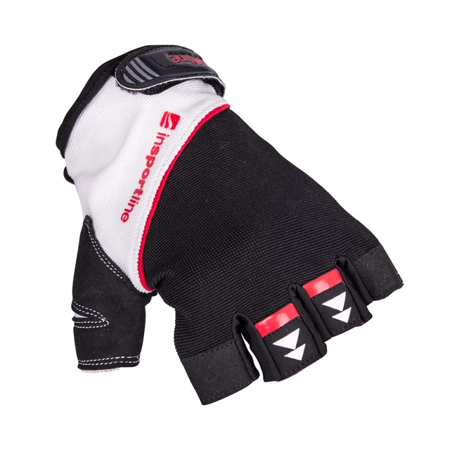 Fitness rukavice inSPORTline Harjot - čierno-biela - čierno-biela