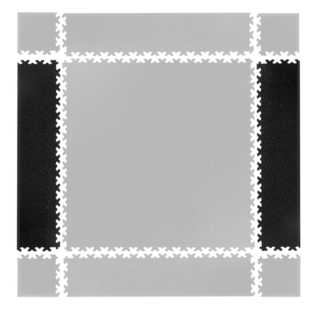 Puzzle fitness szőnyeg összekötő elem Simple 2db fekete - inSPORTline