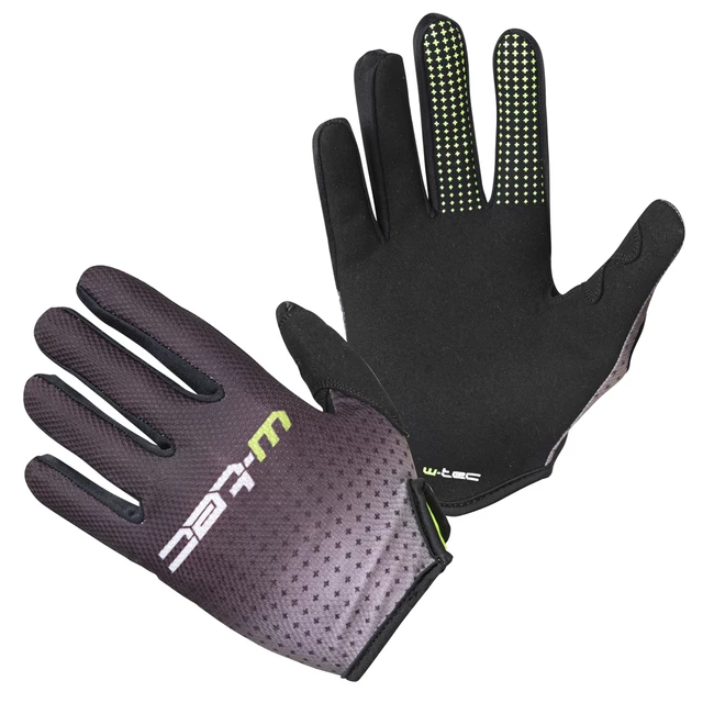 Motocross Gloves W-TEC Montmelo - Black-Green - Black-Green