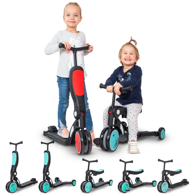 Rower biegowy dla dzieci hulajnoga 5w1 WORKER Finfo - Niebieski - Niebieski