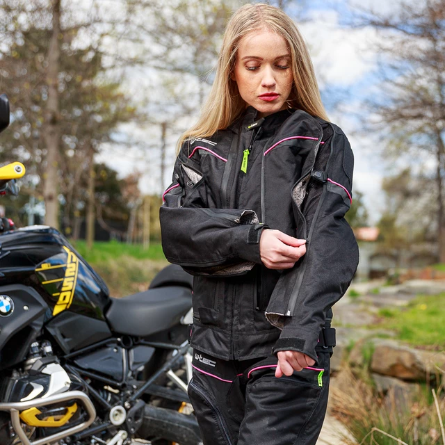 Women’s Motorcycle Jacket W-TEC Progair Lady - Black-Pink