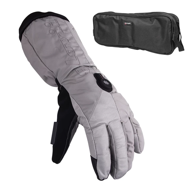 Vyhřívané lyžařské a moto rukavice Glovii GS8 - šedá - šedá