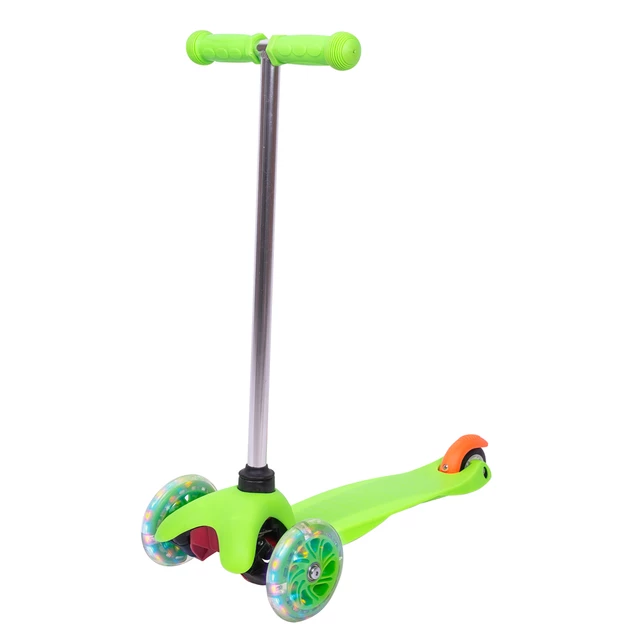 Children’s Tri Scooter WORKER Lucerino with Light-Up Wheels - Pink - Green