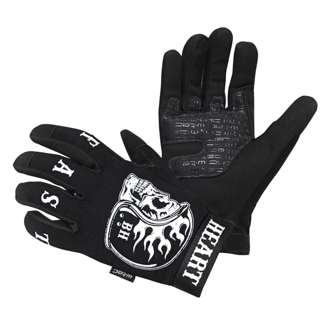 Motorcycle Gloves W-TEC Black Heart Hell Rider - Black - Black