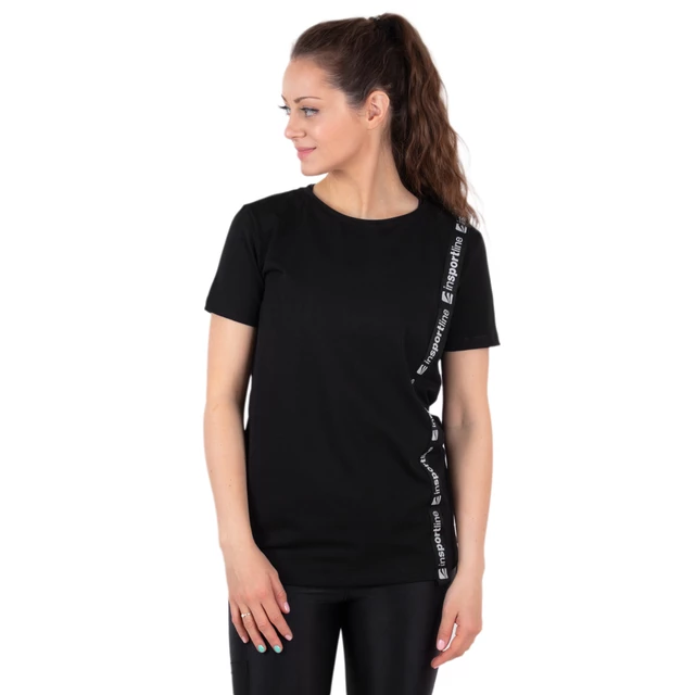 Dámské triko inSPORTline Sidestrap Woman - černá