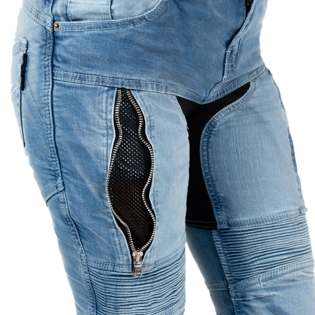 Dámske moto jeansy W-TEC Grandea EVO - modrá