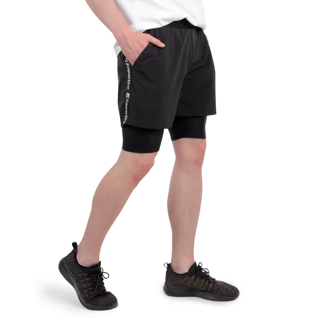 Men’s Shorts 2-in-1 inSPORTline Closefit Short - Black - Black