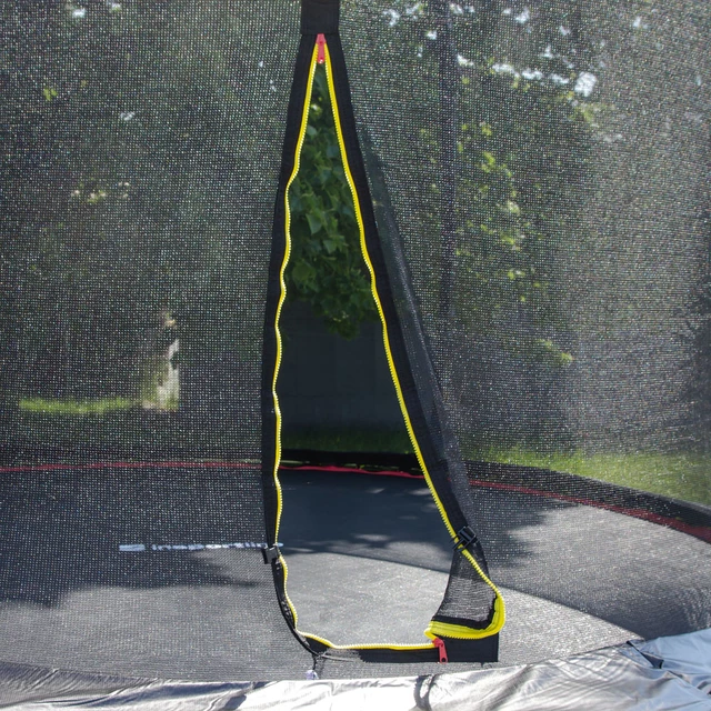 Solidna trampolina ogrodowa z siatką kompletny zestaw inSPORTline Flea 430 cm