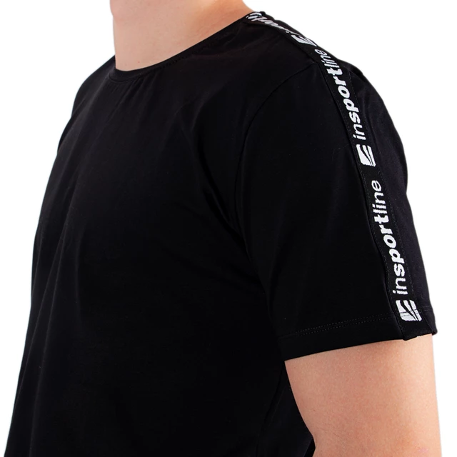 Koszulka męska z krótkim rękawem T-shit inSPORTline Overstrap - Czarny